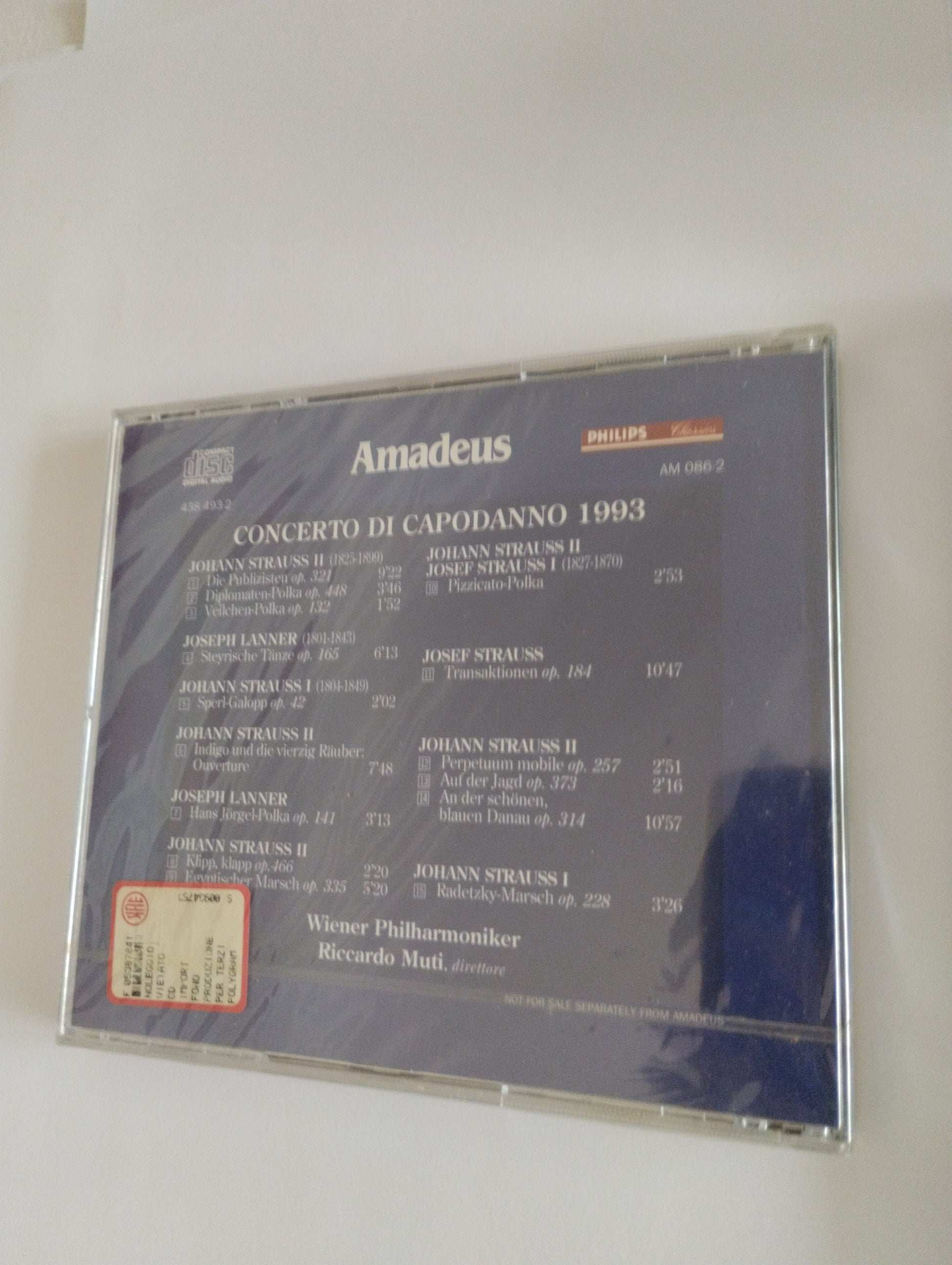 CD Concerto di Capodanno 1993 – Muti/Wiener Philharmoniker – Strauss Mercatino Usato Crotone