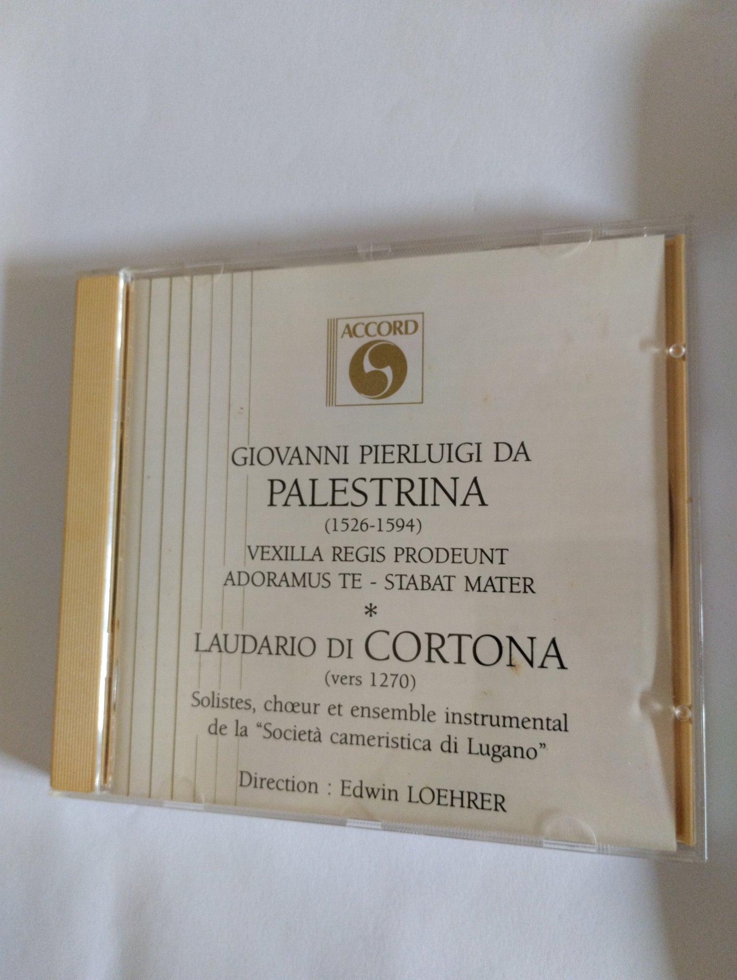CD Palestrina: Vexilla Regis, Adoramus Te, Stabat Mater – Edwin Loehrer Mercatino Usato Crotone