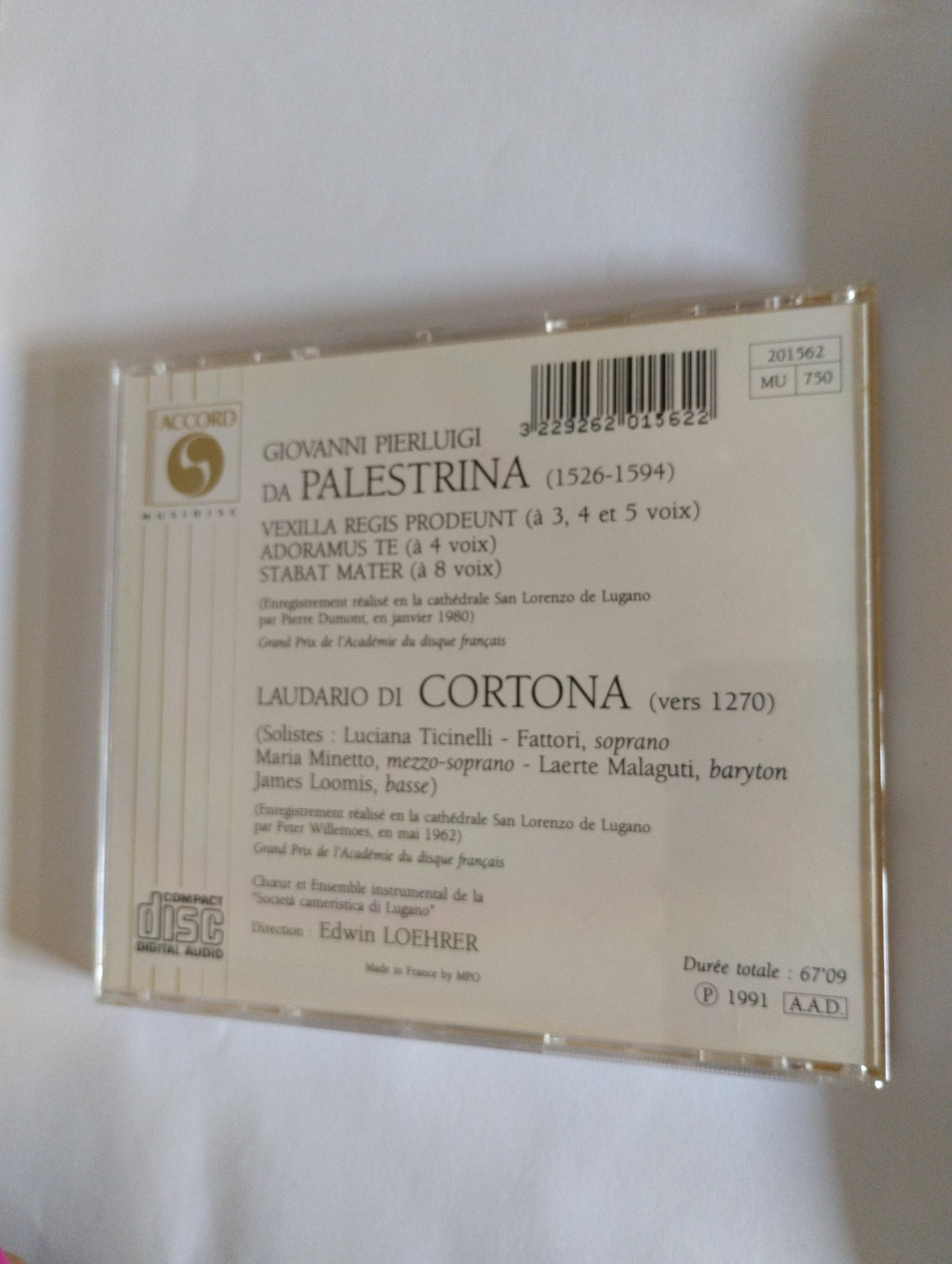 CD Palestrina: Vexilla Regis, Adoramus Te, Stabat Mater – Edwin Loehrer Mercatino Usato Crotone