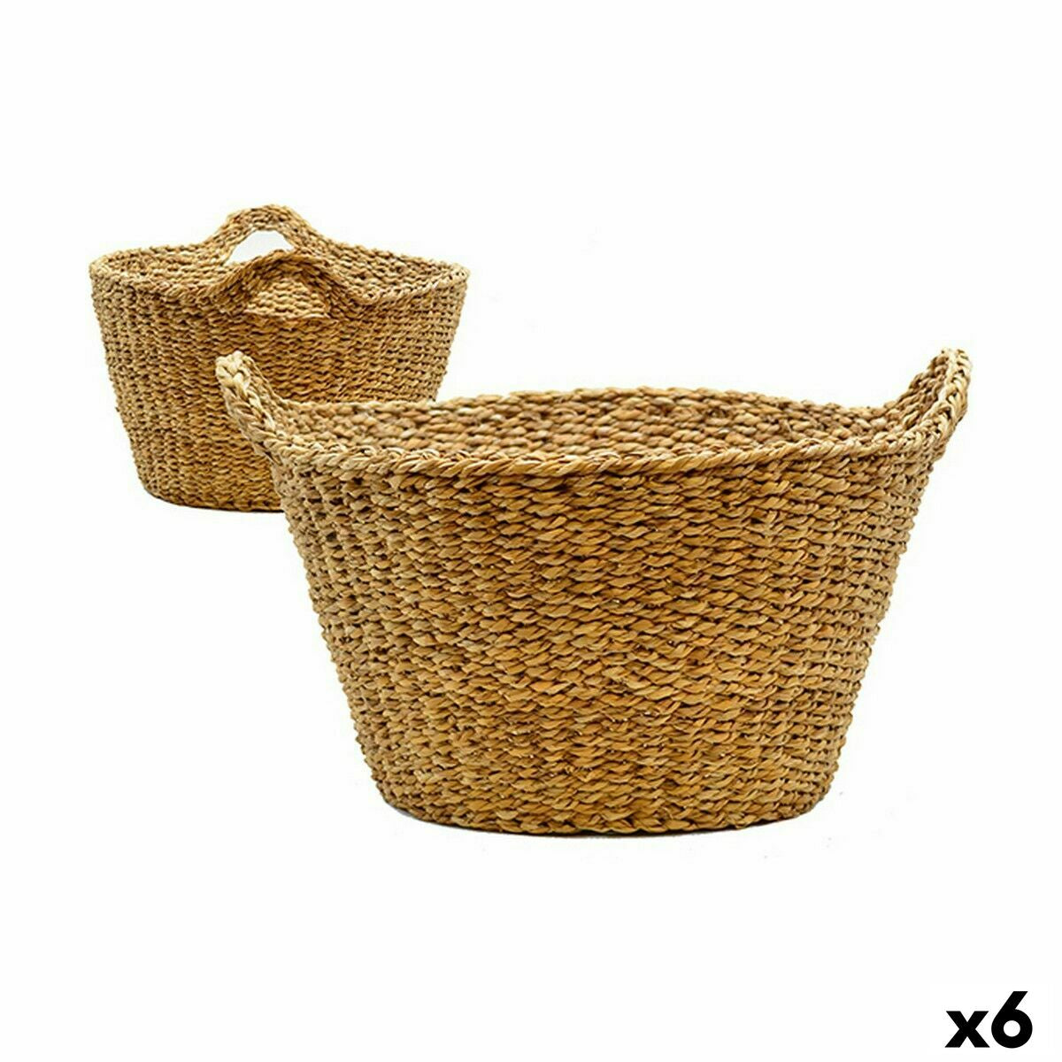 Cesto Con manici Marrone 45 L 43 x 26 x 37 cm (6 Unità) 3892