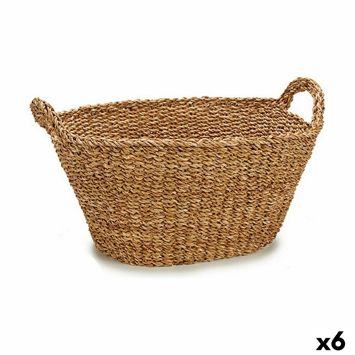 Cesto Con manici Marrone 50 L 60 x 31 x 43 cm (6 Unità) 3892