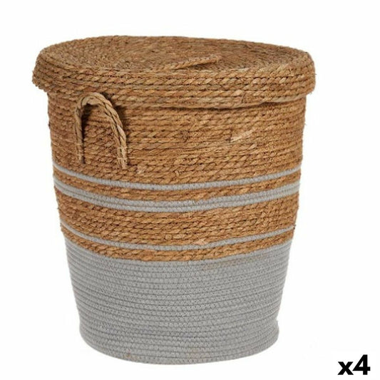 Cesto Gift Decor YY21620J03L1 Marrone Grigio Alghe marine (4 Unità) 3892
