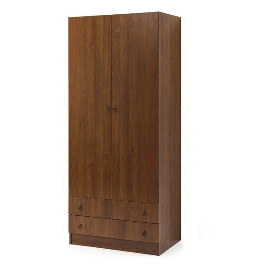 Armadio 180x60x90 2 ante 2 cassetti noce antico Effezeta