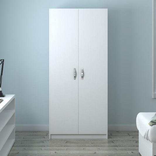 Armadio 247x58x90 due ante bianco frassinato Effezeta