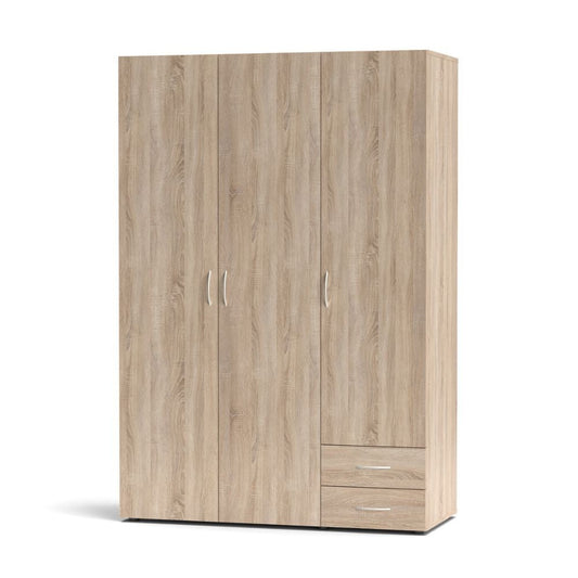 Armadio 3 ante 2 cassetti Seba 3 colore rovere sonoma Effezeta