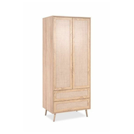 Armadio Bali 60A 2 ante e 2 cassetti effetto vimini Effezeta