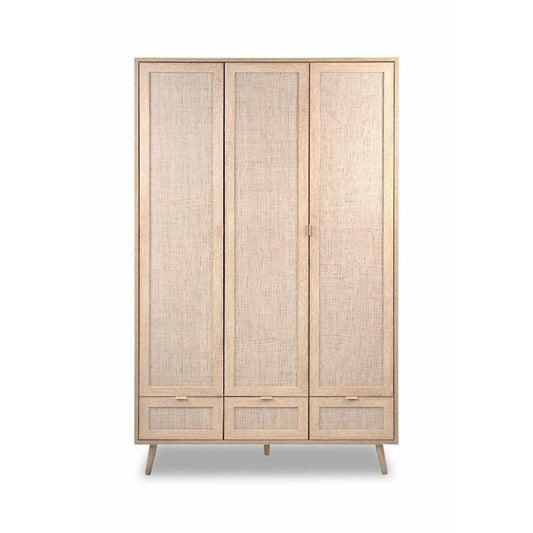 Armadio Bali 60B 3 ante e 3 cassetti effetto vimini Effezeta