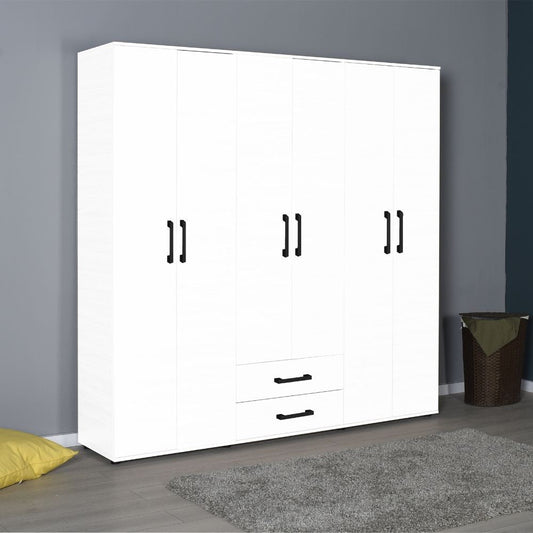 Armadio GRD4262023 bianco 6 ante e 2 cassetti Effezeta