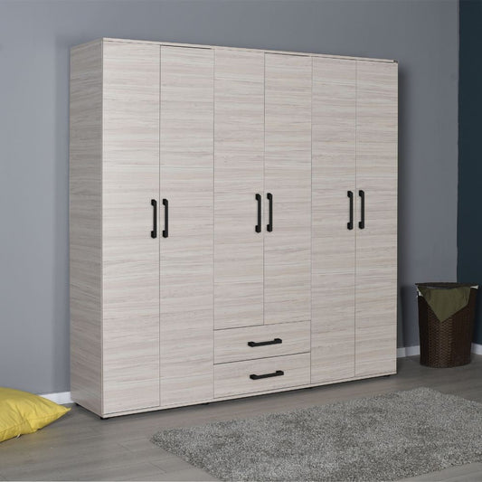 Armadio GRD4262023 rovere 6 ante e 2 cassetti Effezeta