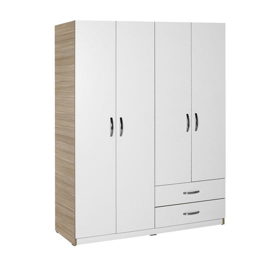 Armadio TPGR422023 bianco 4 ante e 2 cassetti 120x170x40 Effezeta