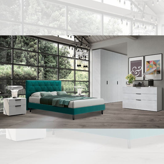 Camera da letto Follia bianco portland e maniglie antracite Effezeta