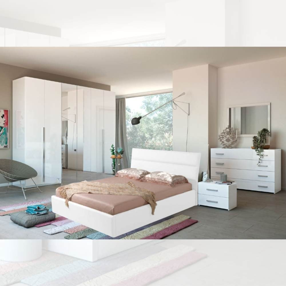 Camera da letto Nerano bianco laccato Effezeta