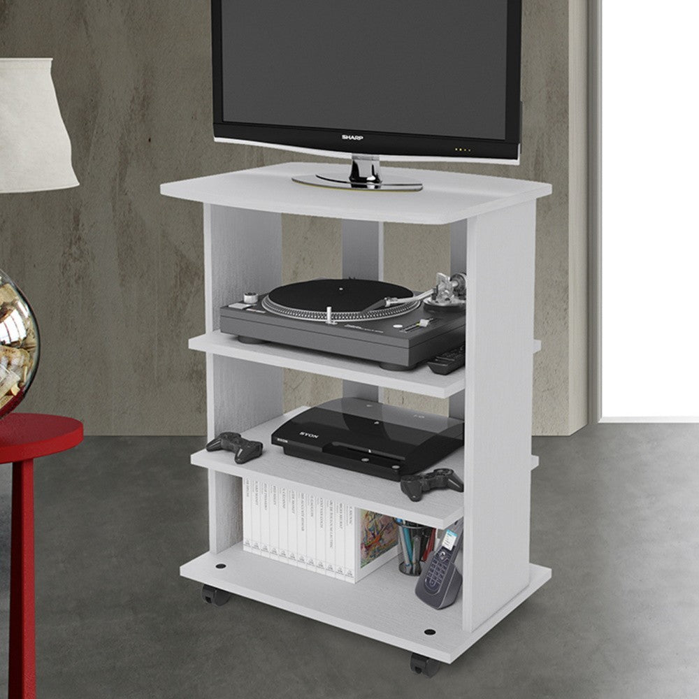 Carrello porta TV Elide 60x45x81H bianco frassinato Effezeta