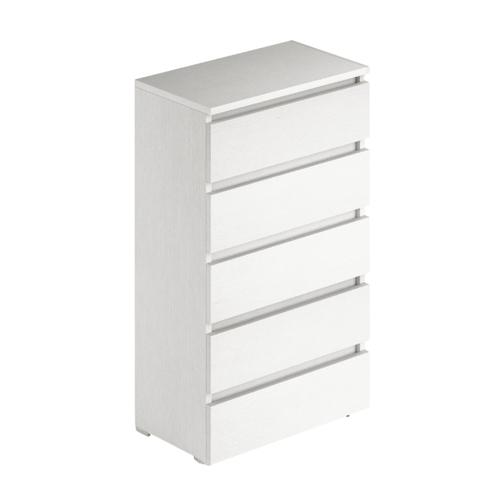 Cassettiera bianco frassinato 5 cassetti 75x40x127H Effezeta