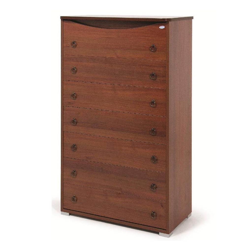 Cassettiera Settimino Maxi 127x76x41 noce antico Effezeta