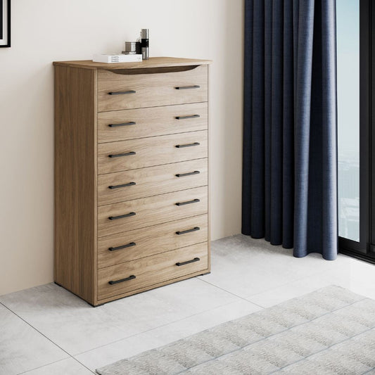 Cassettiera Settimino Maxi 127x76x41 noce naturale Effezeta