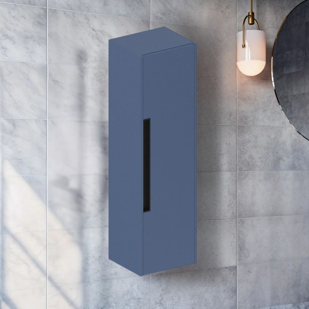 Colonna bagno sospesa Modular 1 anta 120x30x35 cm colore azzurro Effezeta