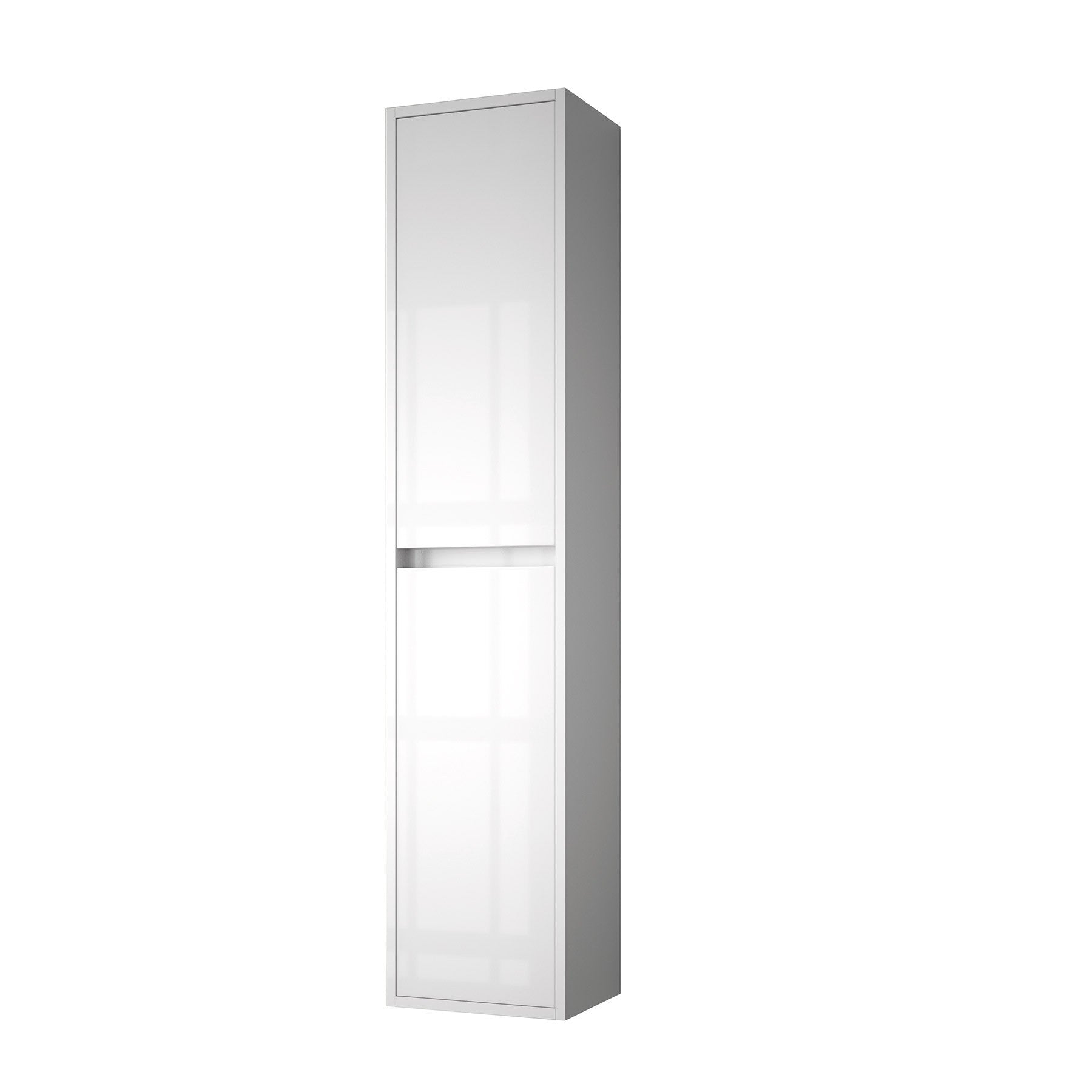 Colonna pensile bagno Jorge 2 ante bianco laccato lucido 30x24x140 Effezeta