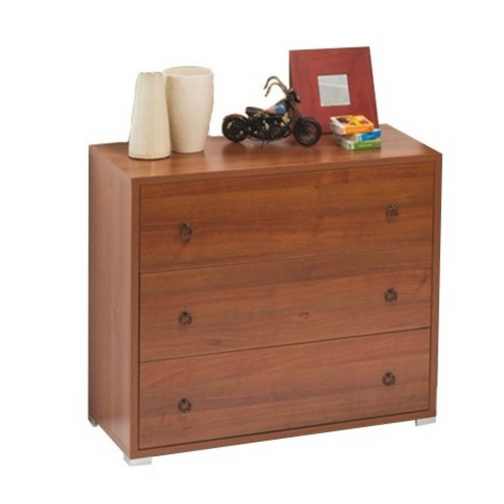 Comò 3 cassetti 91x45x81H noce antico Effezeta
