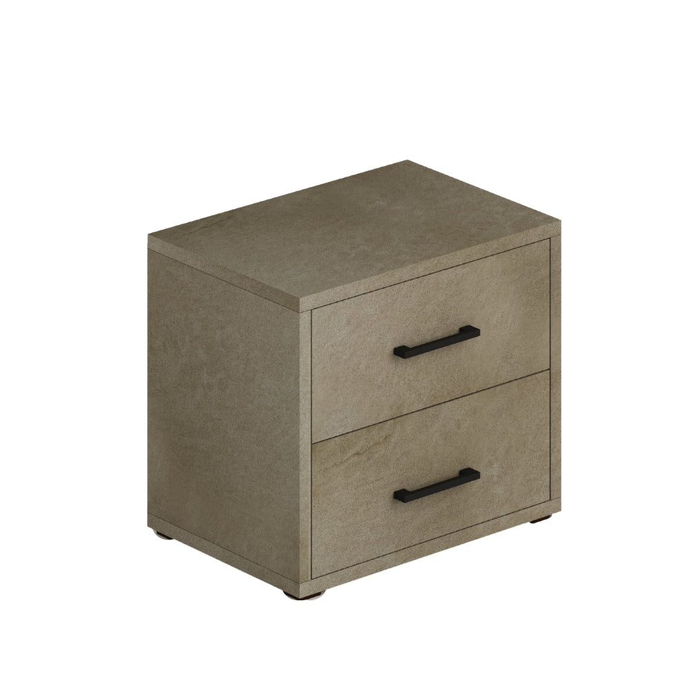 Comodino 2 cassetti 52x36x43H argilla Effezeta