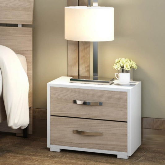 Comodino 2 cassetti 52x36x43H olmo Effezeta