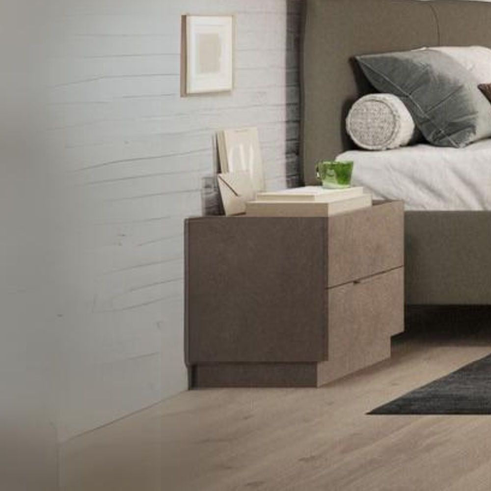 Comodino Mustella 2 cassetti colore bronzo Effezeta
