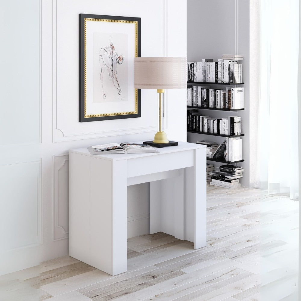 Consolle allungabile Luka con 4 allunghe colore bianco Effezeta