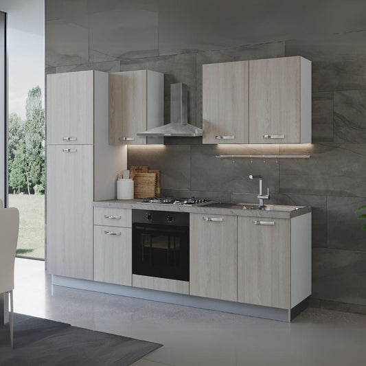 Cucina Aura 255 cm con elettrodomestici Effezeta