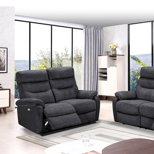 Divano 2 posti Brienz 2 recliner elettrici grigio scuro Effezeta