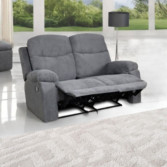 Divano Chicago 2 posti reclinabile grigio Twist 20 Effezeta