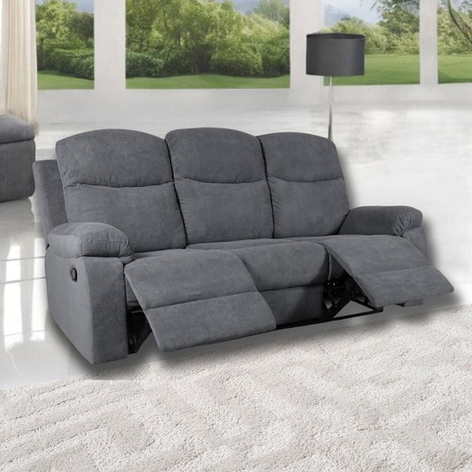 Divano Chicago 3 posti reclinabile grigio Twist 20 Effezeta