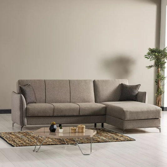 Divano con penisola reversibile Fellis grigio chiaro Effezeta