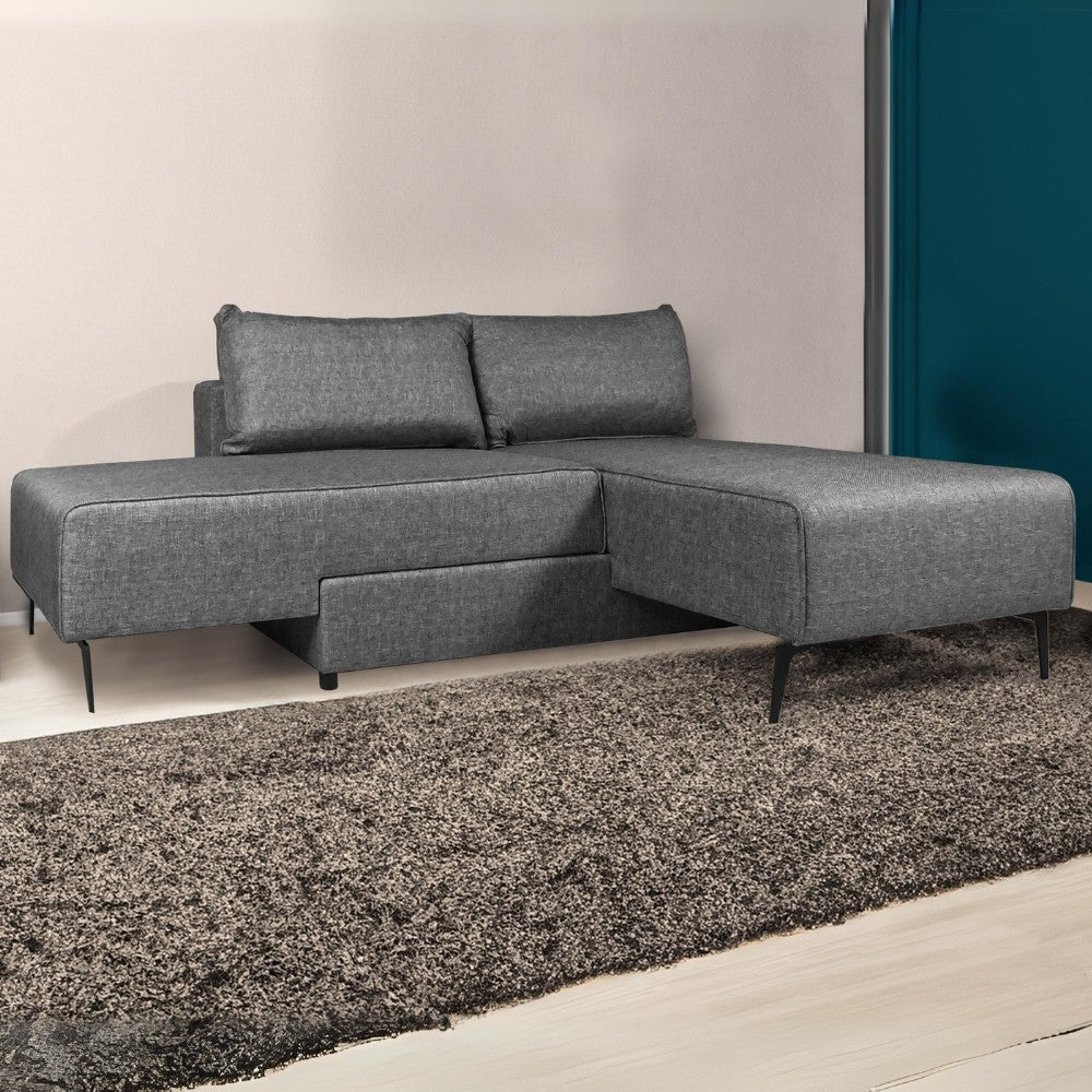 Divano letto angolare Armada in tessuto Mina 11 grigio Effezeta