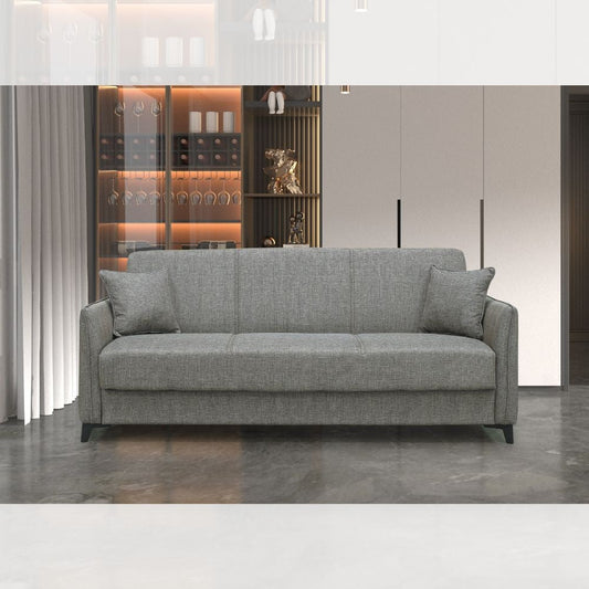 Divano letto contenitore Alder 3 posti colore tortora Mina 07 Effezeta