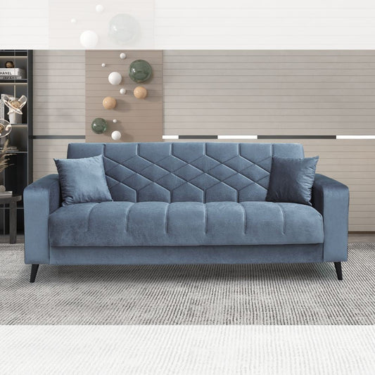 Divano letto contenitore Columbia 3 posti colore grigio Effezeta