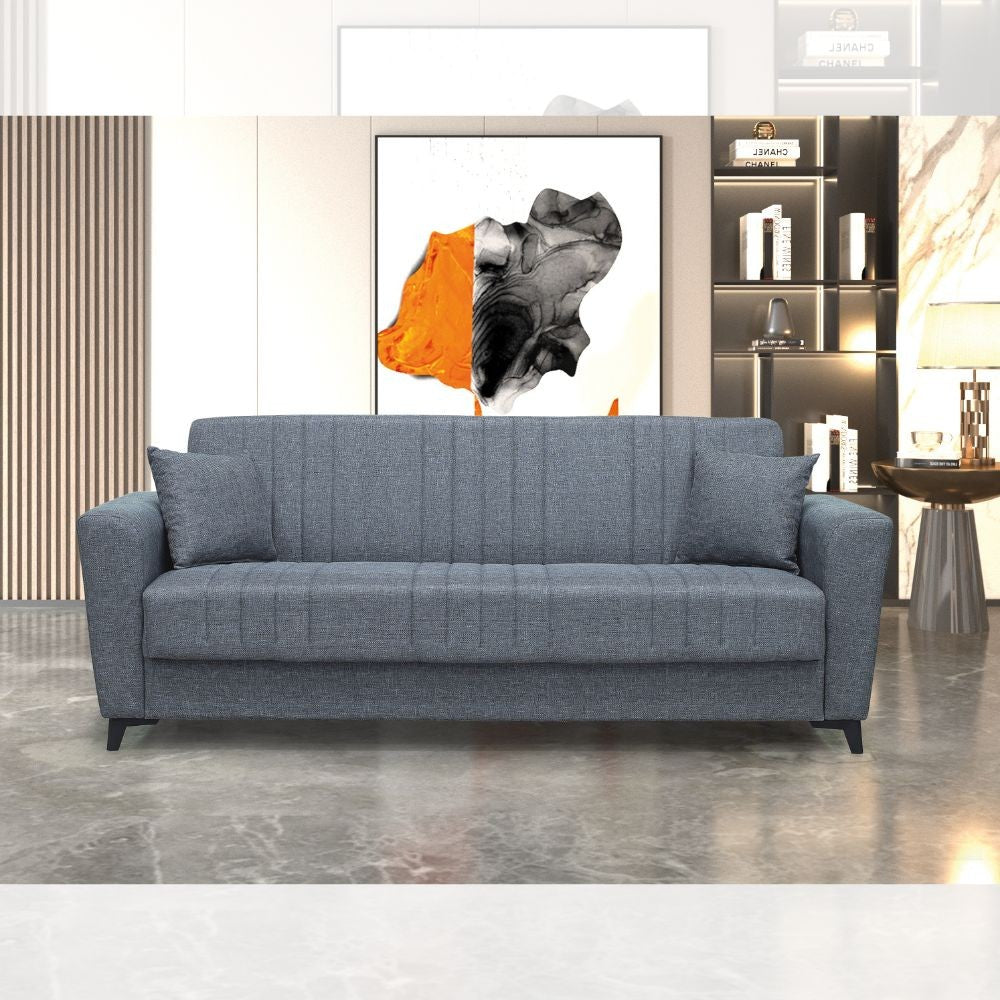 Divano letto contenitore Galant 3 posti colore grigio Mina 11 Effezeta