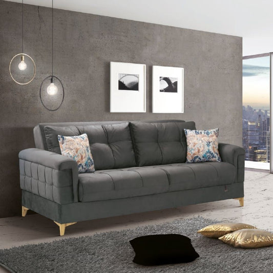 Divano letto contenitore Kemer grigio Effezeta
