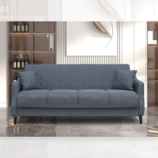Divano letto contenitore Montana 3 posti colore grigio Mina 10 Effezeta