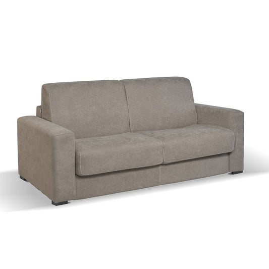 Divano letto Kriog 3 posti con braccioli squadrati gonzaga colore tortora Effezeta