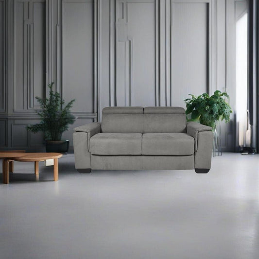 Divano letto Mercurio 2 posti in tessuto Luna 24 grigio Effezeta