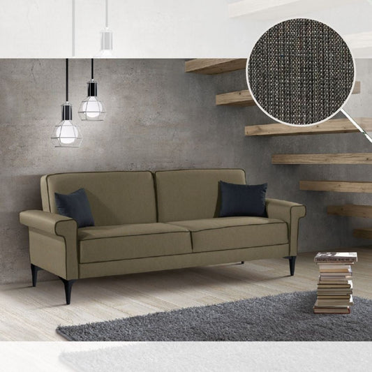Divano letto Silvera 2 posti tessuto grigio Effezeta