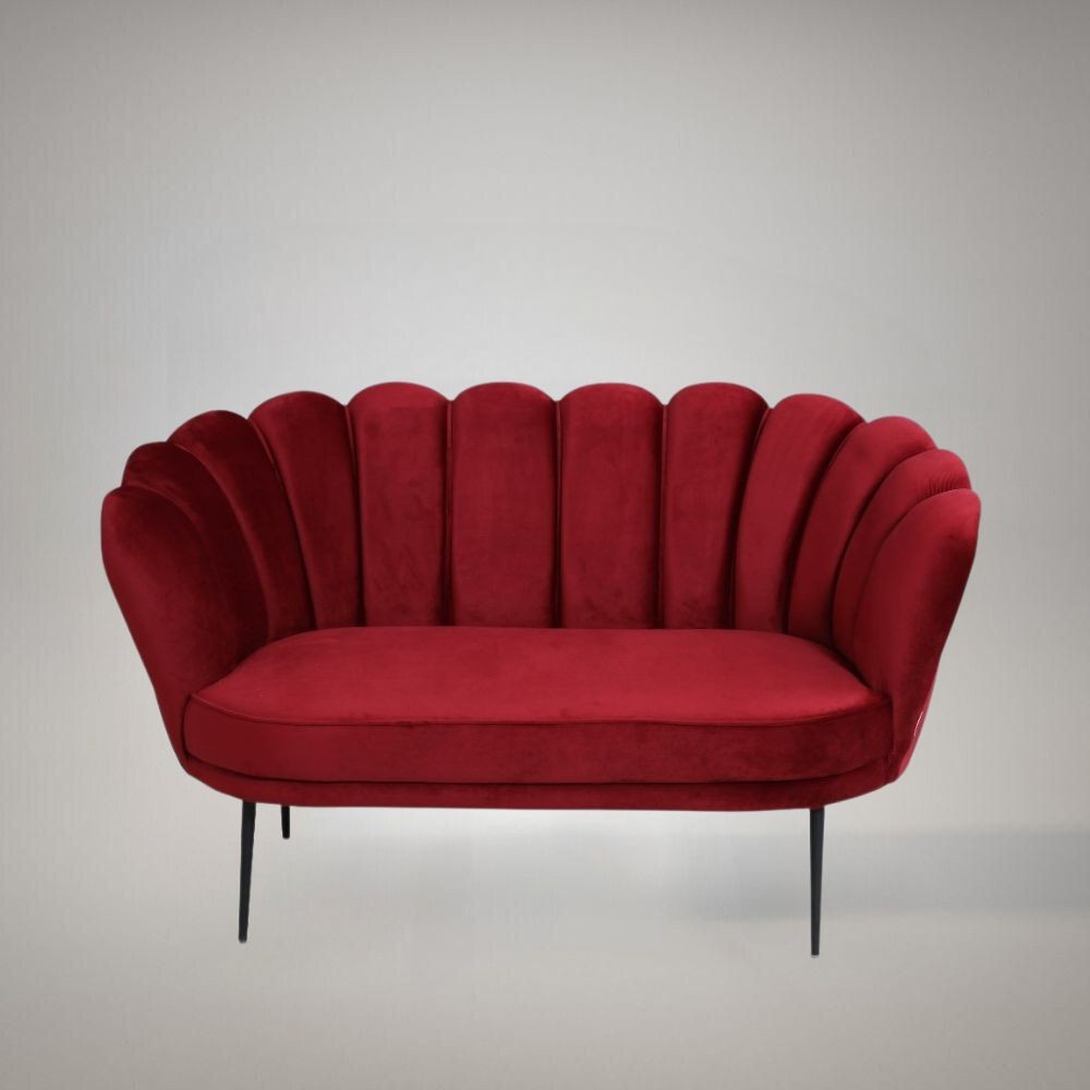Divano Orel in velluto rosso Riviera 10 Effezeta