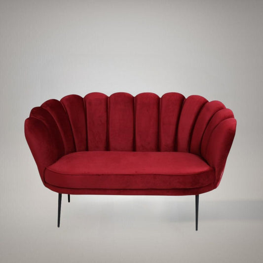 Divano Orel in velluto rosso Riviera 10 Effezeta