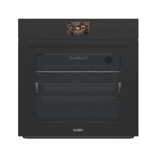 Forno elettrico Samet Tempest da incasso 60 cm. 69 lt vetro satinato temperato nero opaco classe A Effezeta