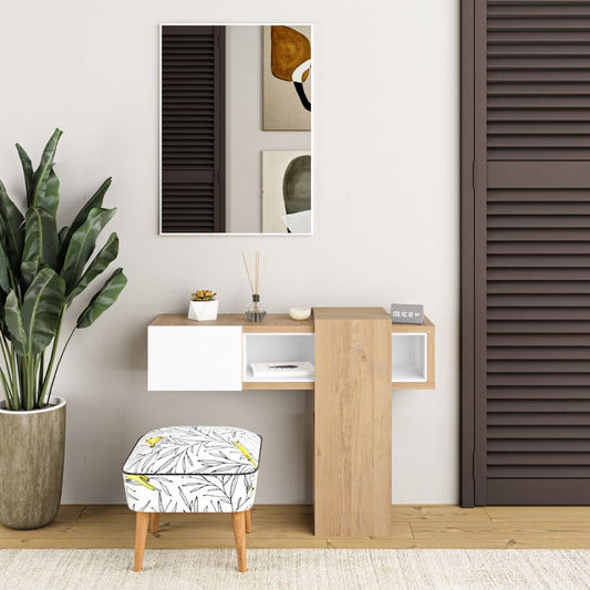 Ingresso Efes rovere bianco con specchio Effezeta