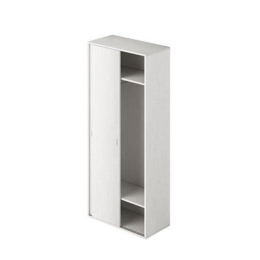 Ingresso modulo da 90 H.212 ante scorrevoli con appendiabiti colore bianco frassinato Effezeta