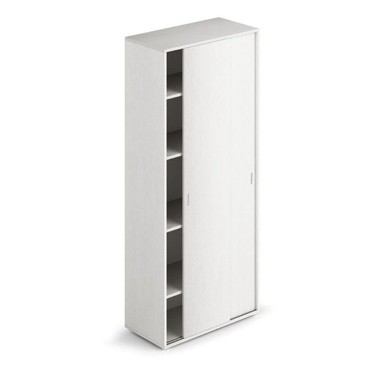 Ingresso modulo da 90 H.212 ante scorrevoli con ripiani colore bianco frassinato Effezeta