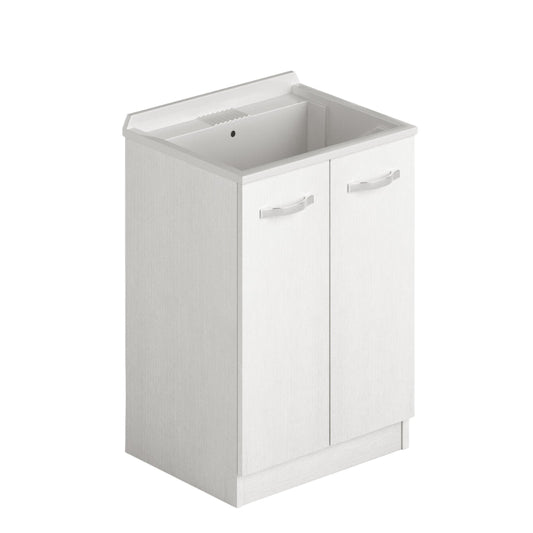 Laundry lavatoio due ante 61x50x86 bianco frassinato Effezeta