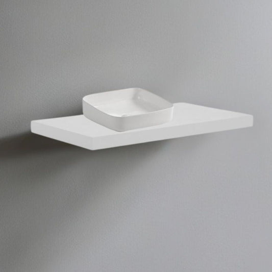 Mensolone da bagno 100x47 con lavabo da appoggio colore bianco Effezeta