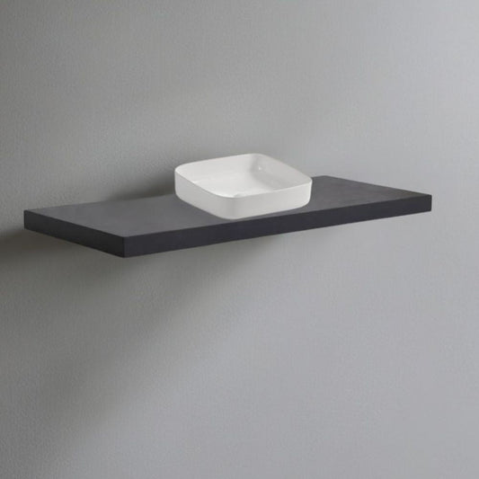 Mensolone da bagno 120x47 con lavabo da appoggio colore antracite Effezeta